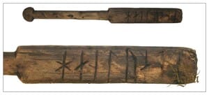 Археология Рун в России — Бирка в форме меча с именем Хейльватр