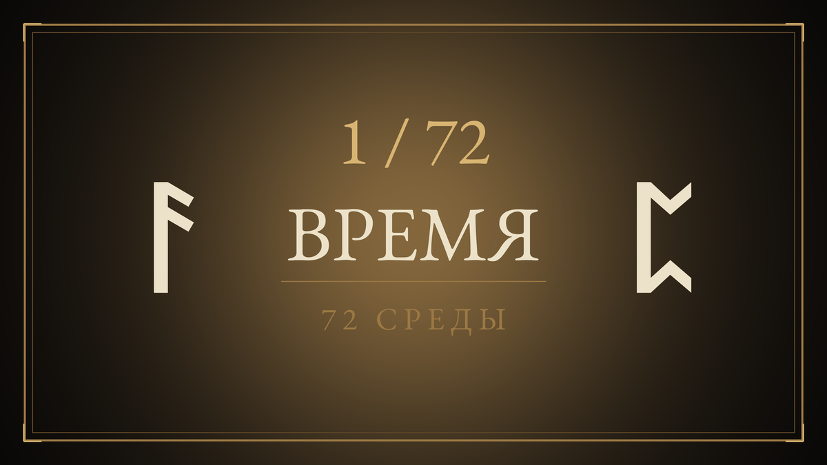 Среда 1. Время